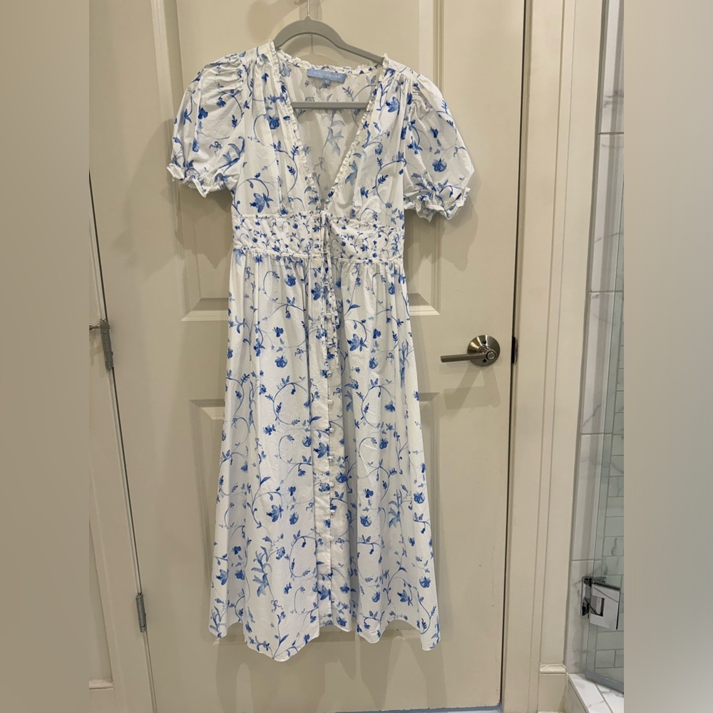 Hill House Home Blue Botanical Sabrina Nap Dress